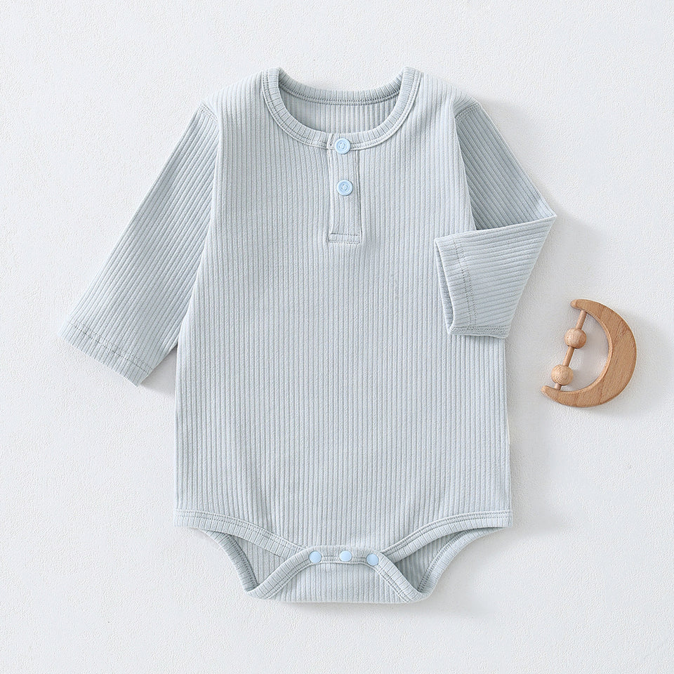 Hellblauer gerippter Baby-Body