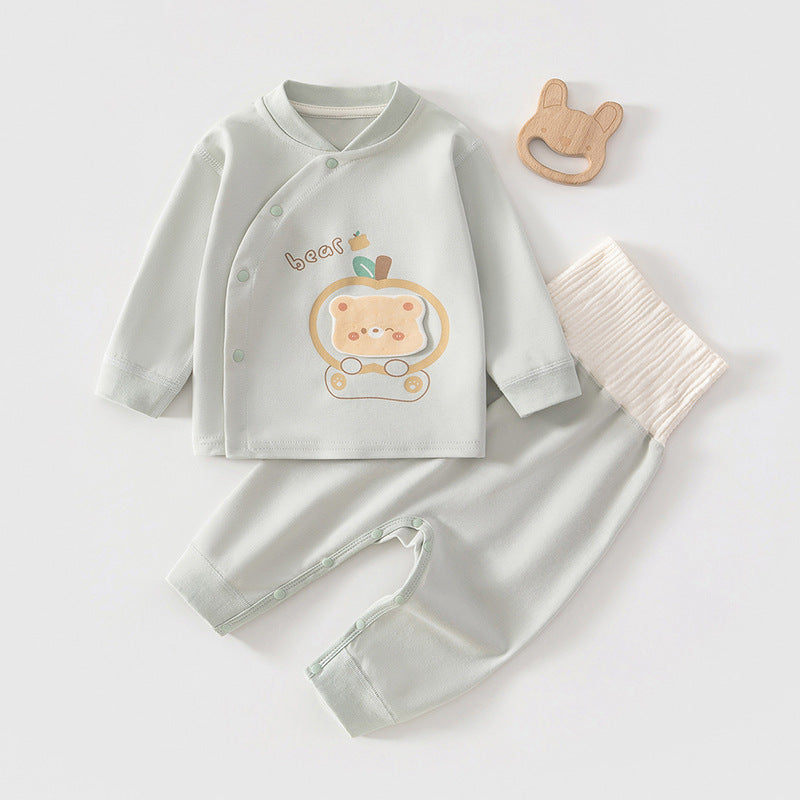 Mintfarbenes Baby-Set mit Bärenmotiv