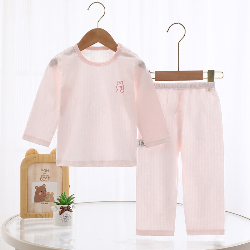 Rosa Sommerset mit Langarmshirt und Hose