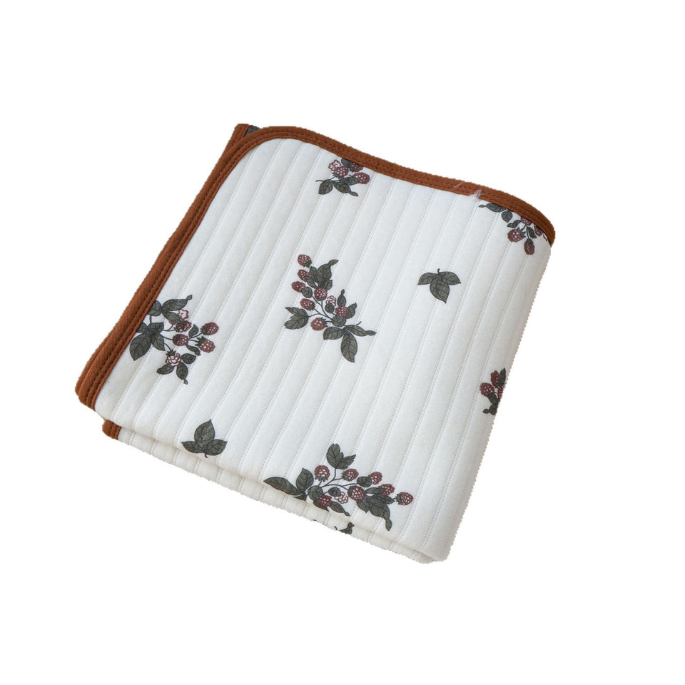 שמיכת קווילט עם שוליים חומים, 90 x 90 cm