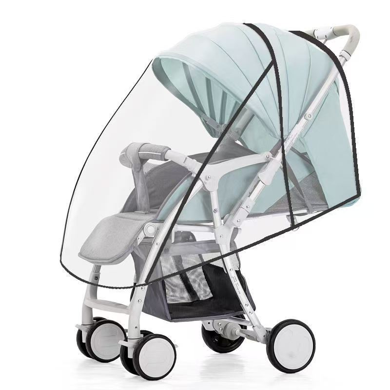 Regenschutz für Kinderwagen aus PEVA, durchsichtig