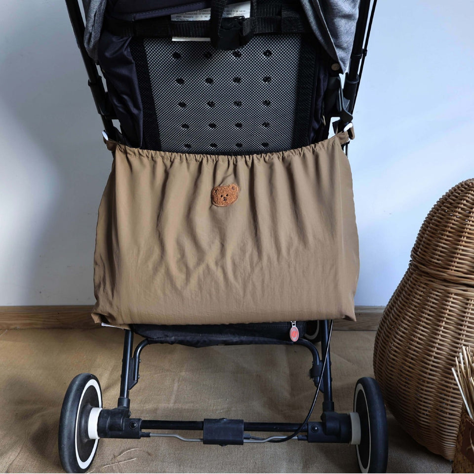 Kinderwagen-Netztasche zum Einhängen, 62 x 34 cm in Beige