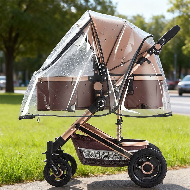 Regenschutz für Kinderwagen aus PEVA, durchsichtig