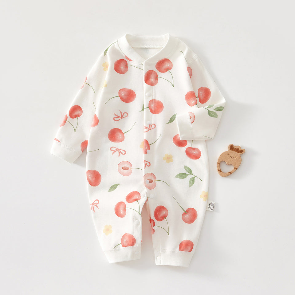 Baby-Strampler mit Kirschmuster