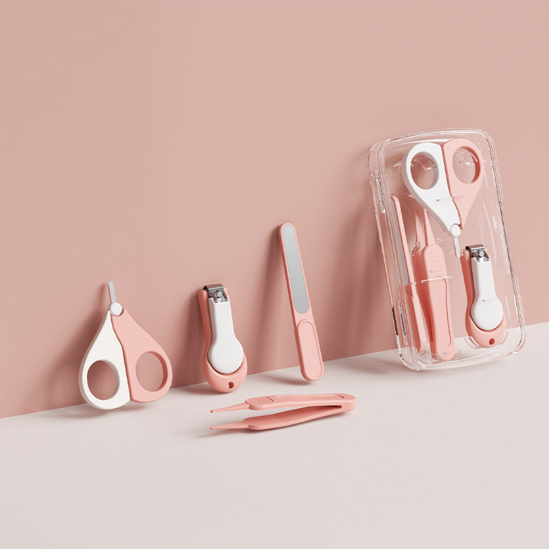 Baby-Nagelpflege-Set in Rosa mit Box