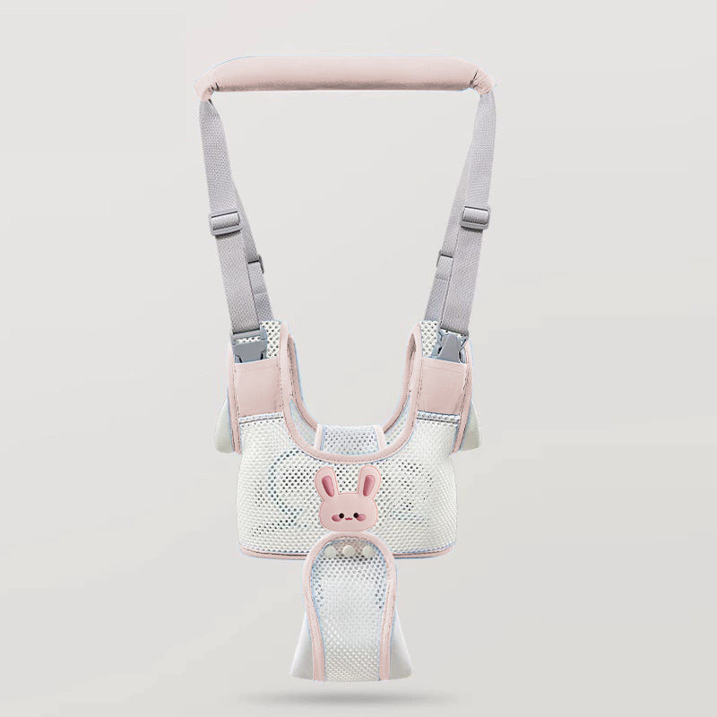 Lauflerngurt mit Haltegriff, Rosa mit Hase
