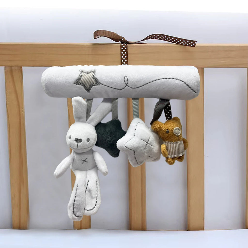Kinderwagen-Spielzeug Hase und Sterne
