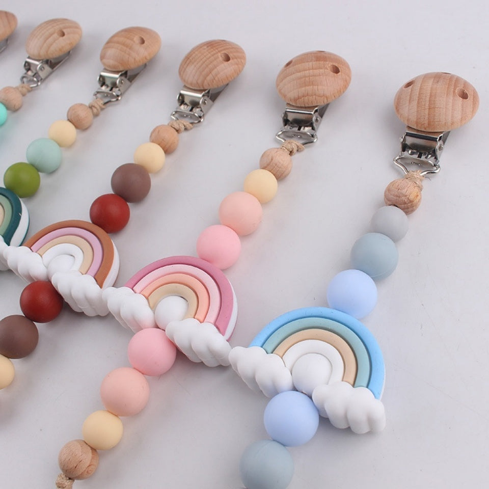 Schnullerkette Regenbogen