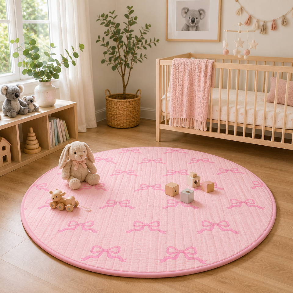 Runde Krabbeldecke, gepolstert