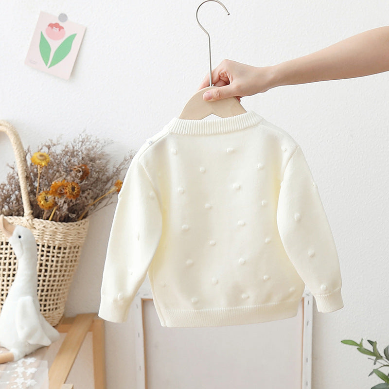 Strickjacke mit Blumen