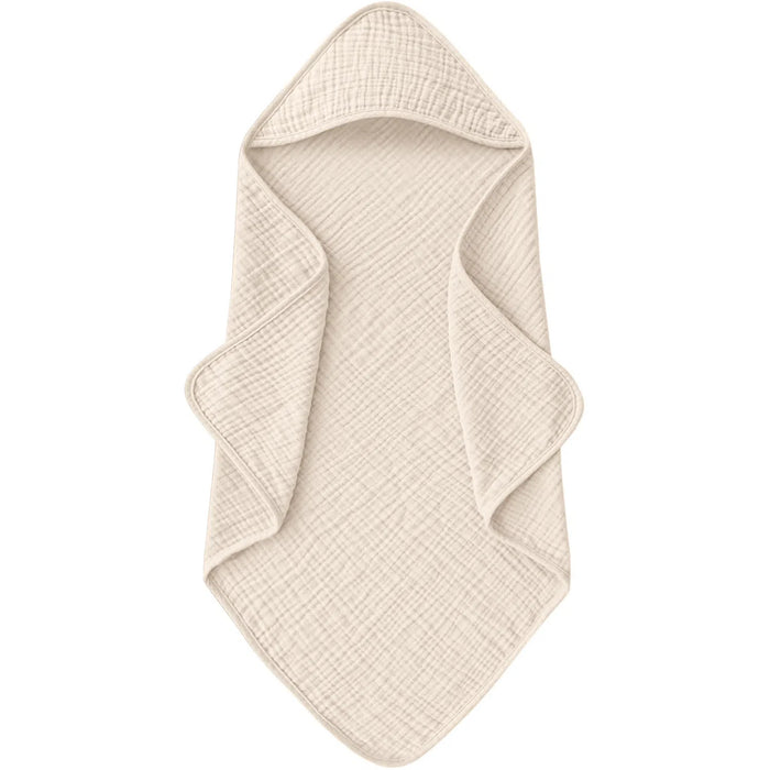 Kapuzenhandtuch aus Musselin in Creme