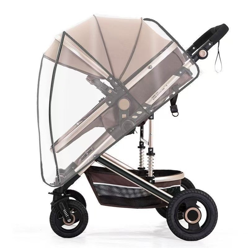 Regenschutz für Kinderwagen aus PEVA, durchsichtig