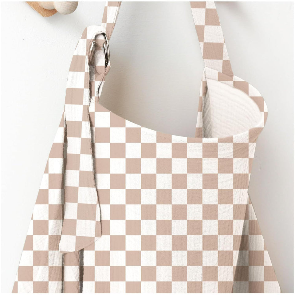 Stilltuch beige kariert