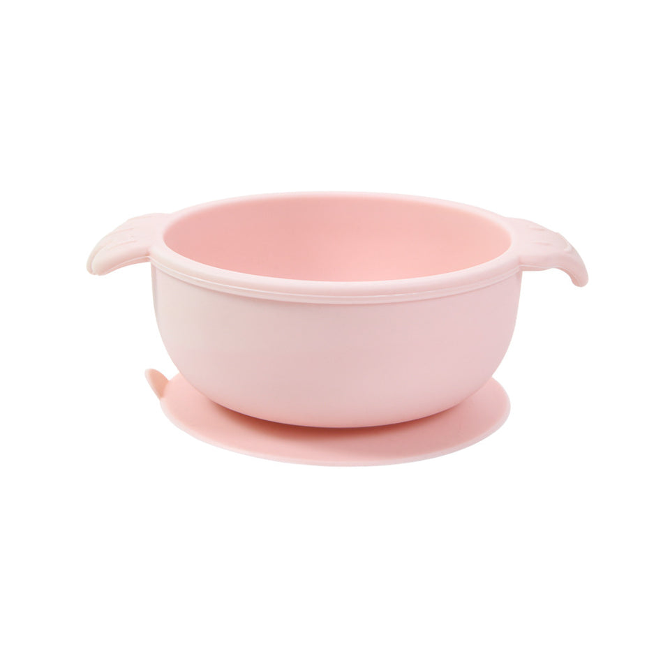 Silikon-Schüssel mit Saugfuß und Ohren in Rosa