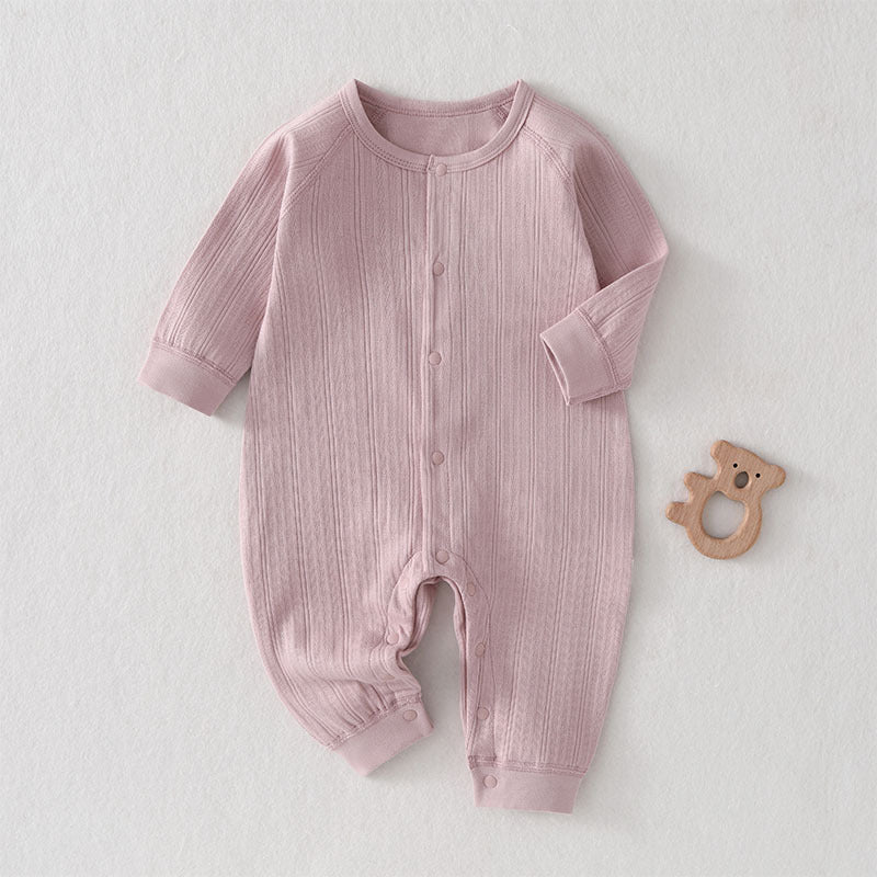 Altrosa Baby-Strampler mit Knopfleiste